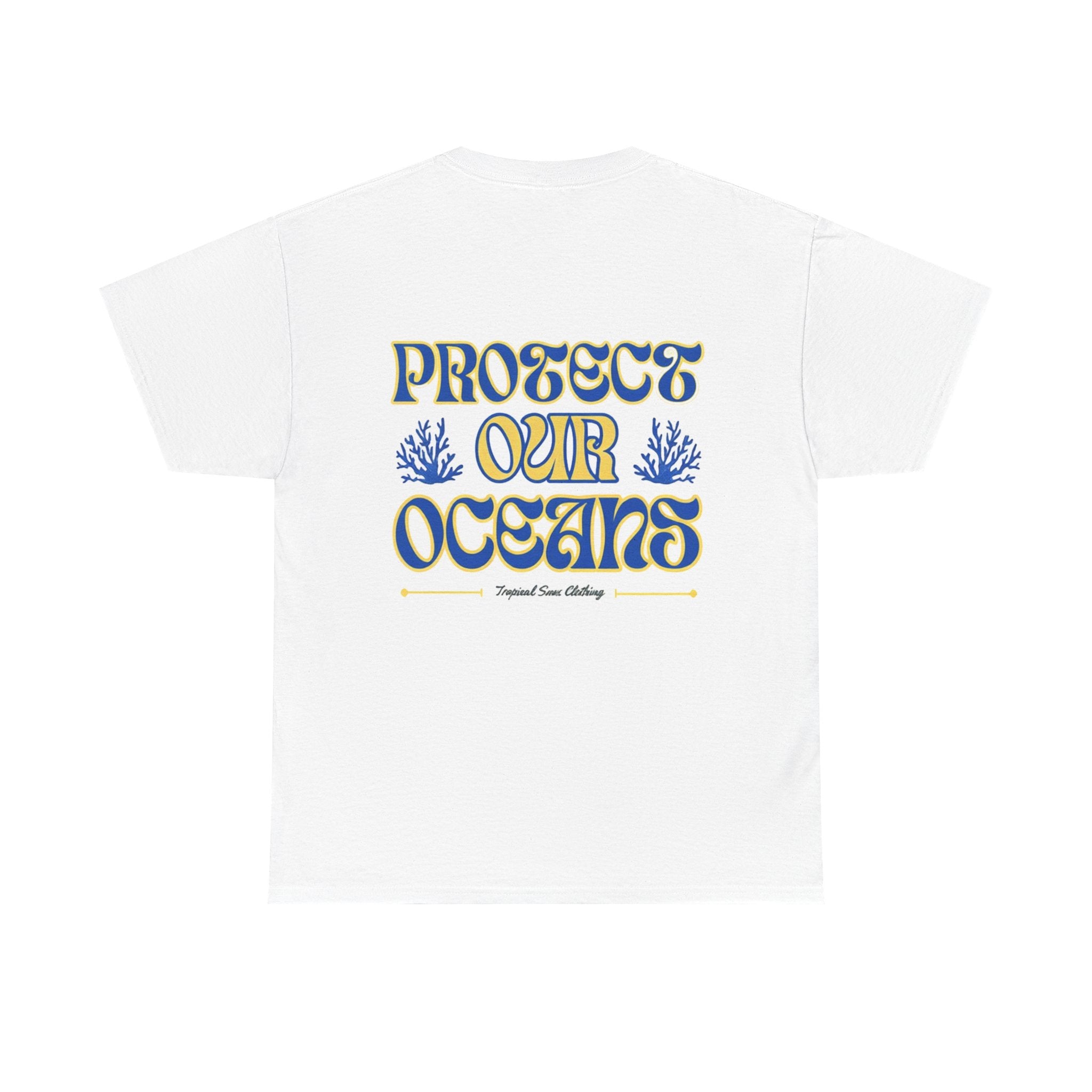 Unisex Cotton Backprint "Protect Our Oceans" T-Shirt