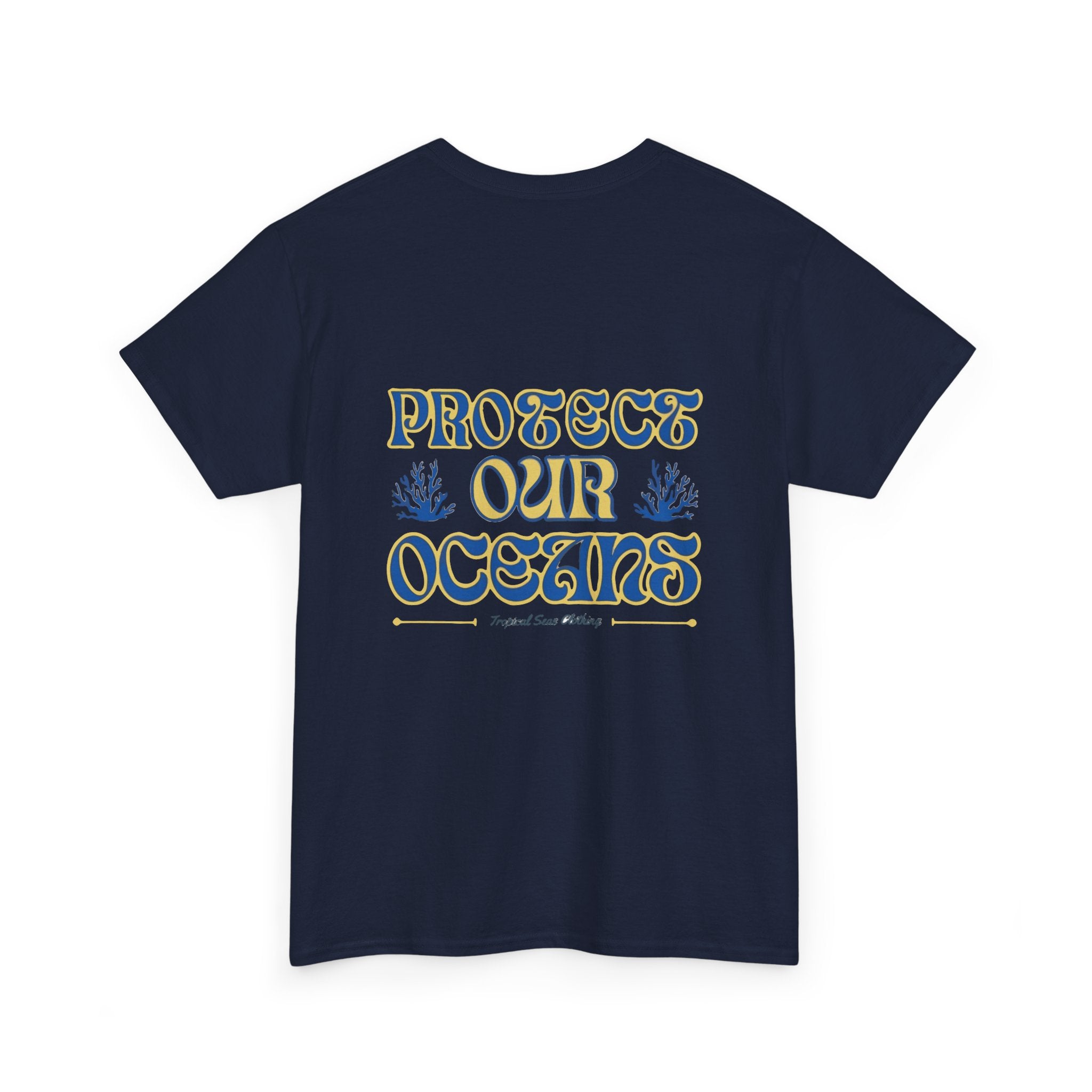 Unisex Cotton Dual-Print "Protect Our Oceans" T-Shirt