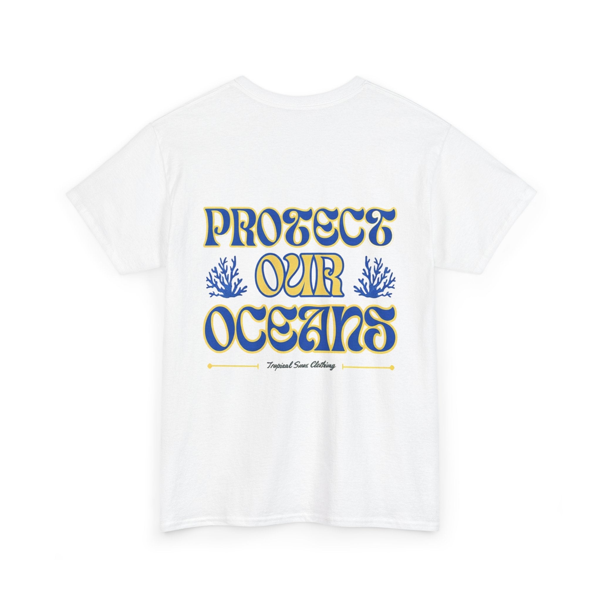 Unisex Cotton Backprint "Protect Our Oceans" T-Shirt