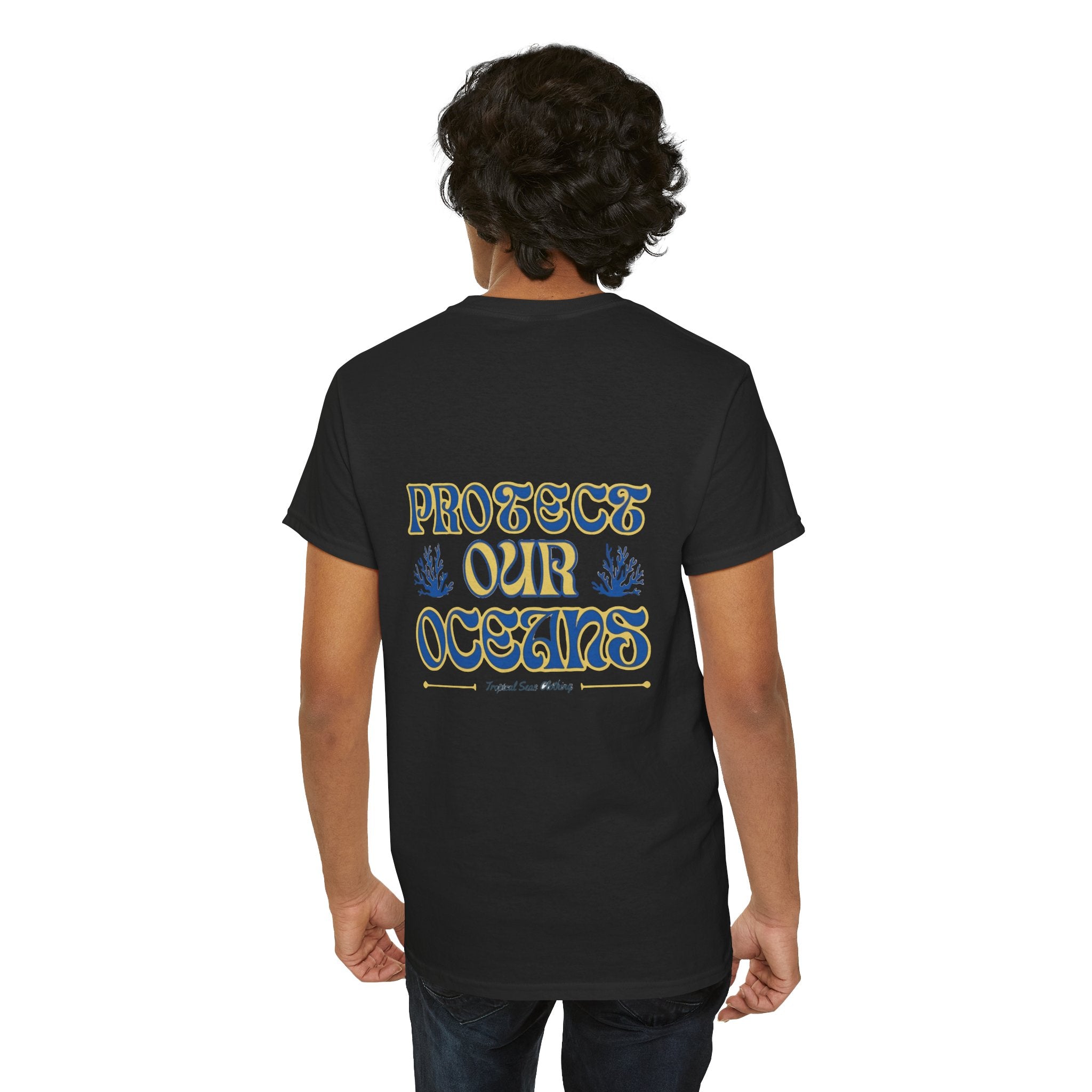 Unisex Cotton Dual-Print "Protect Our Oceans" T-Shirt