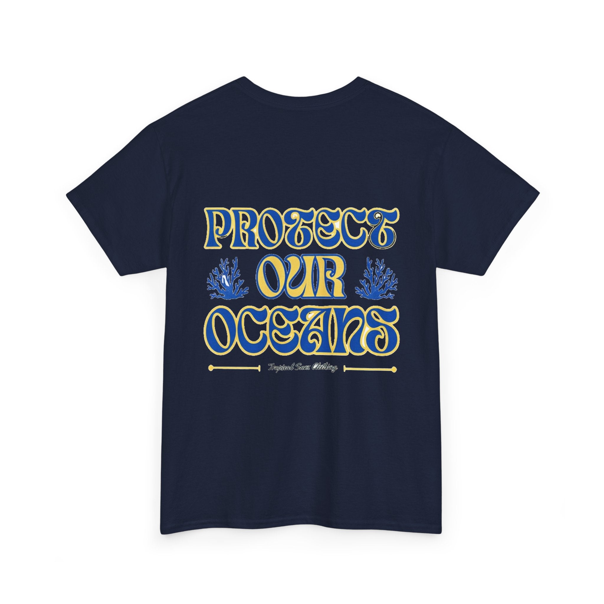 Unisex Cotton Backprint "Protect Our Oceans" T-Shirt