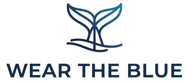 WEAR THE BLUE official brand logo.